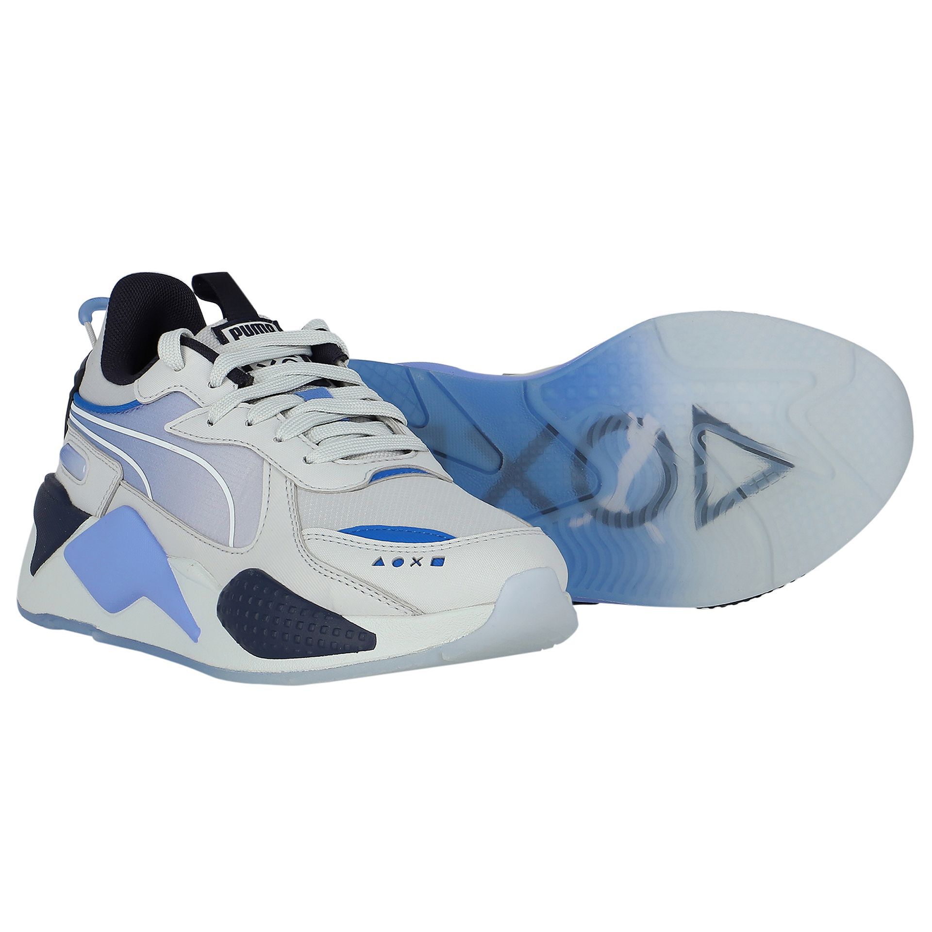 Puma White RS X Playsation Jr Trainers Junior Couture UK