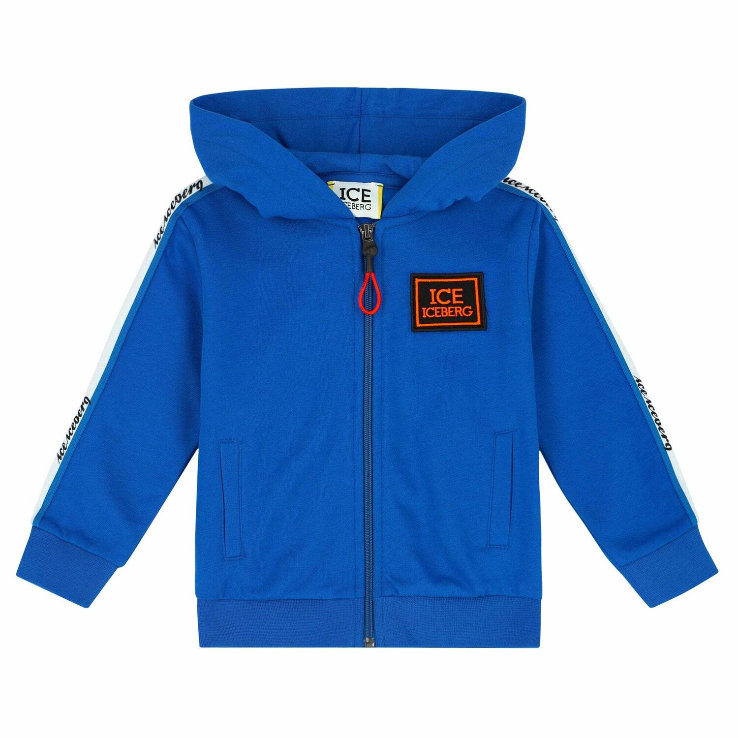 Younger Boys Blue Logo Hooded Top, 1, hi-res image number null
