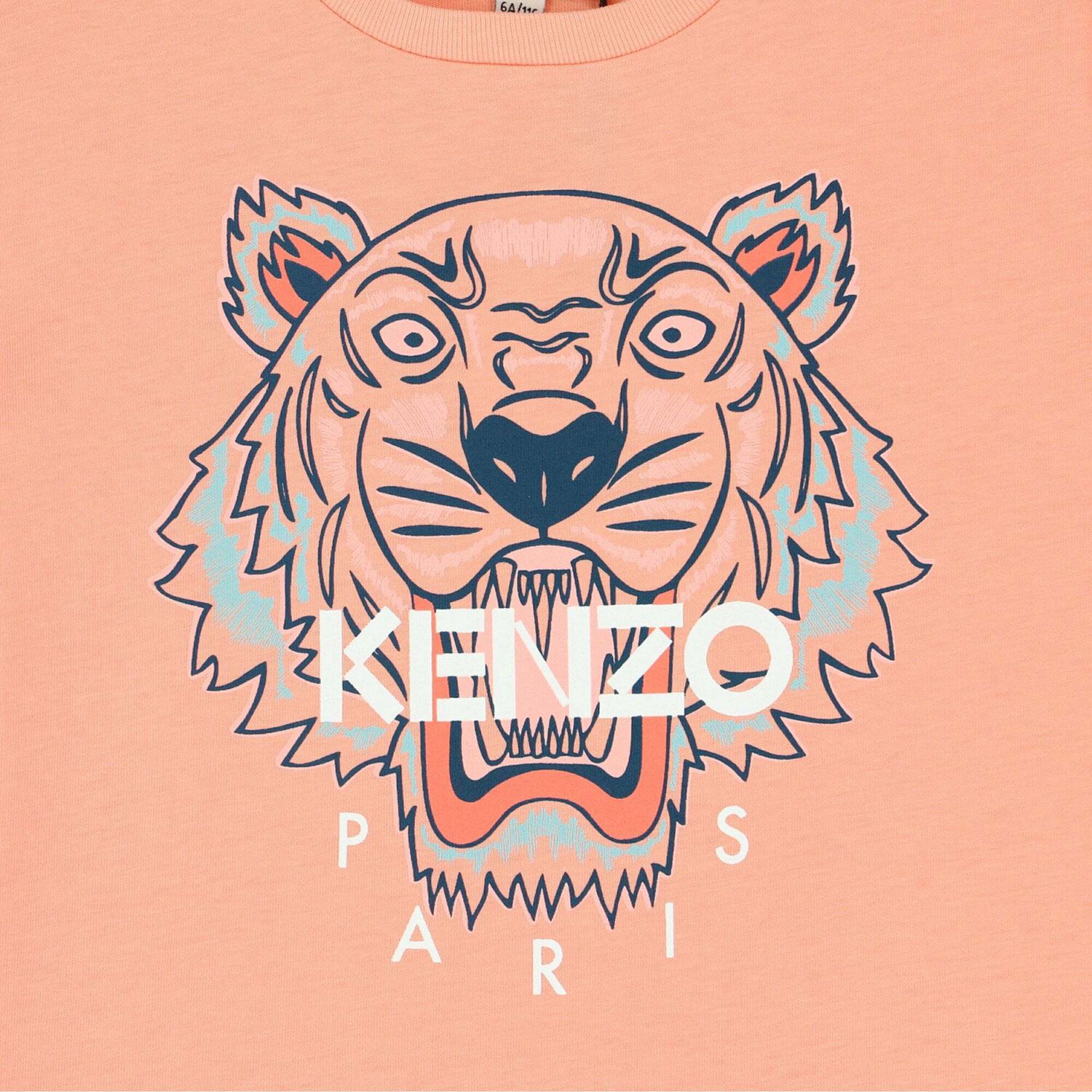 Girls Coral Tiger T-Shirt, 1, hi-res image number null