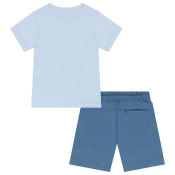 Boys Blue Turtle Shorts Set