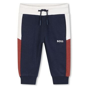 Younger Boys Navy Blue Logo Joggers