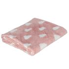 Baby Girls Pink Clouds Faux Fur Blanket, 1, hi-res