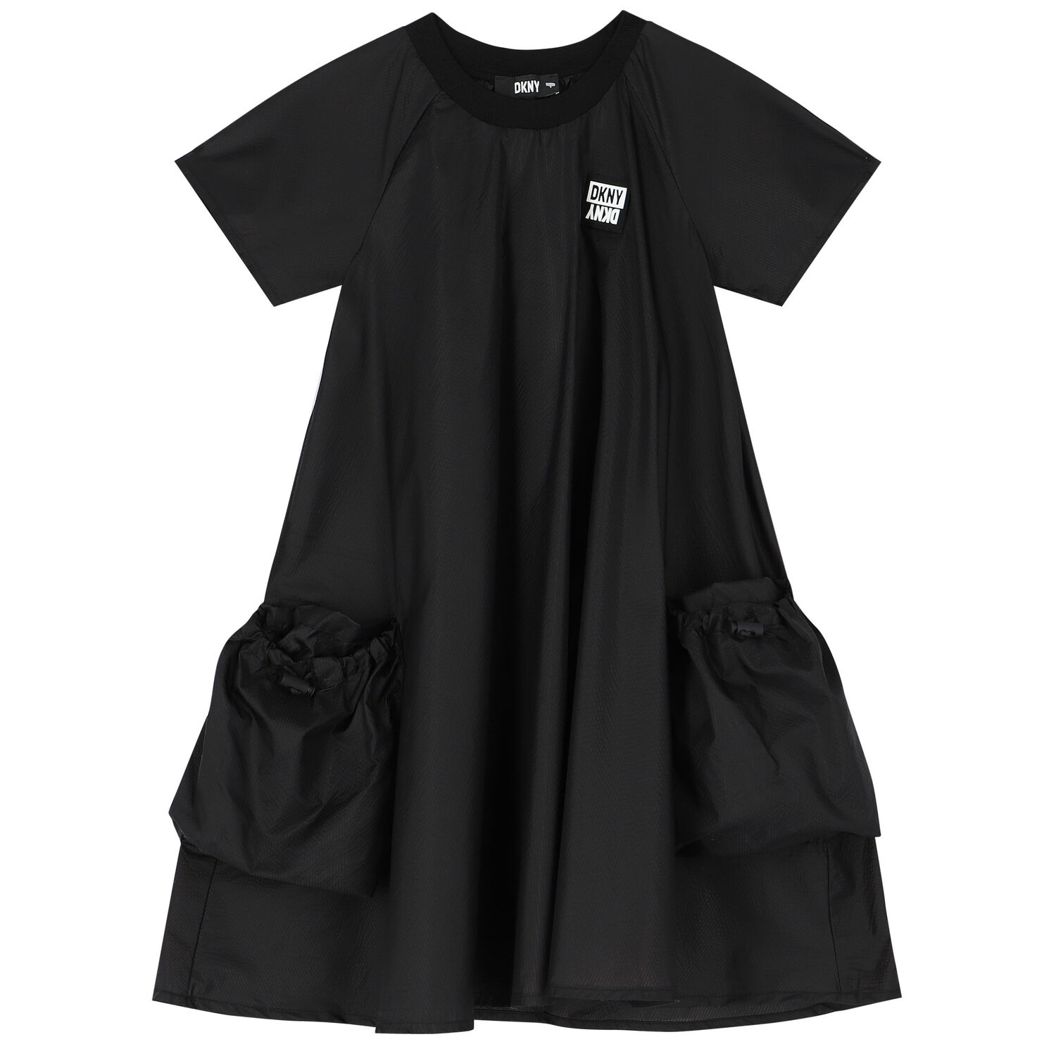 Girls Black & White Logo Dress Set, 1, hi-res