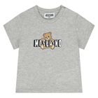 Younger Grey Teddy Bear Logo T-Shirt, 7, hi-res