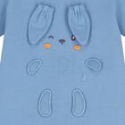 Baby Boys Blue Bunny Romper, 1, hi-res