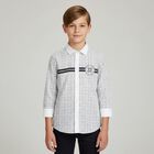 Boys White Logo Shirt, 1, hi-res