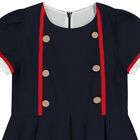 Girls Navy Blue Dress, 1, hi-res