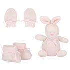 Baby Girls Pink Mittens & Booties Gift Set, 2, hi-res