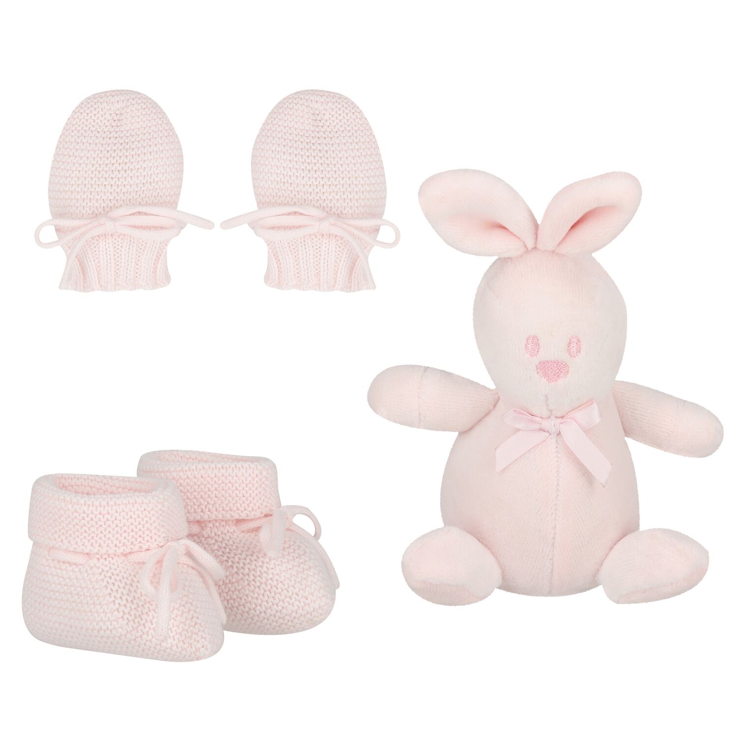 Baby Girls Pink Mittens & Booties Gift Set, 2, hi-res image number null