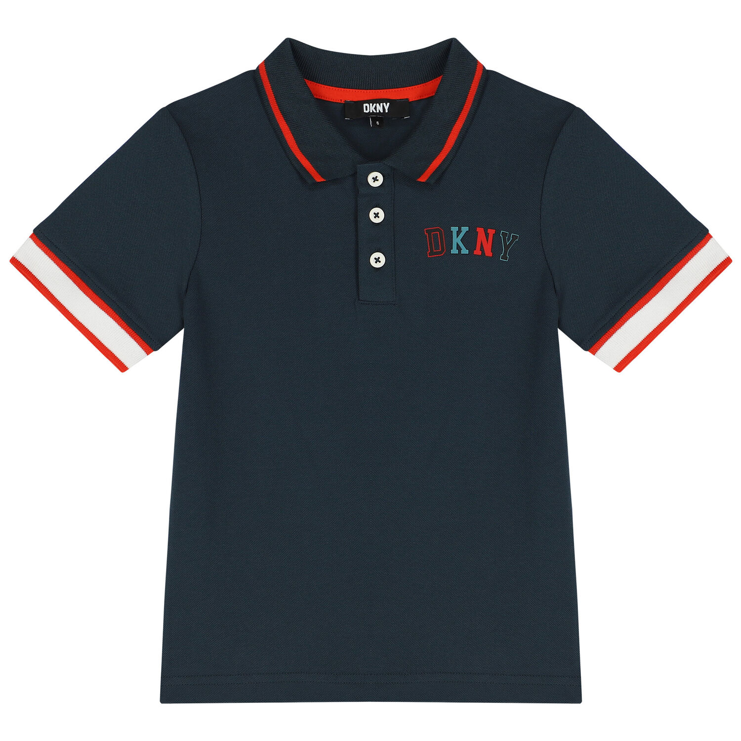 Boys Blue Logo Polo Shirt, 1, hi-res