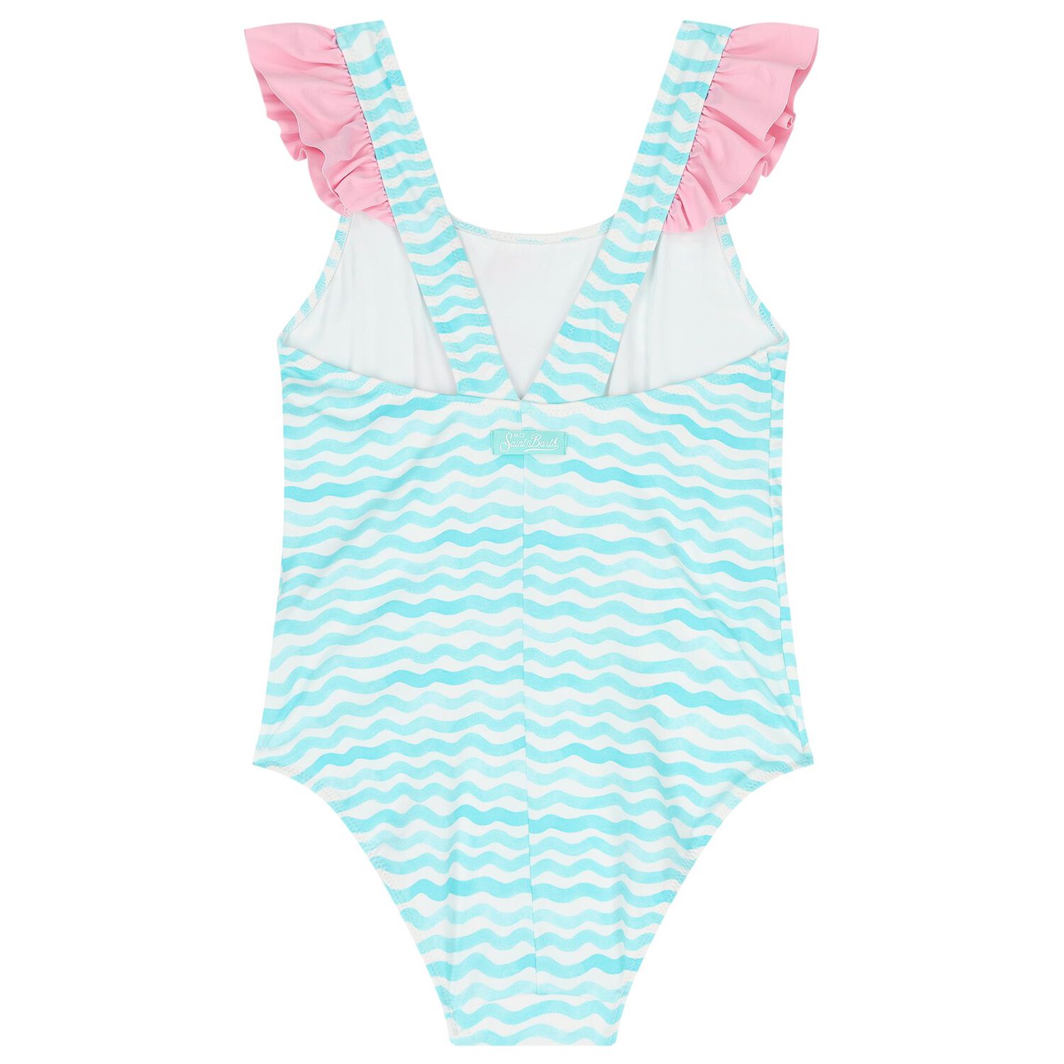 Girls Blue & White Hello Kitty Swimsuit, 1, hi-res