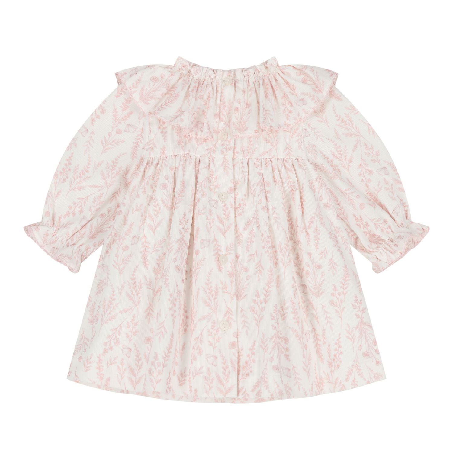 Baby Girls Ivory & Pink Wildflower Dress, 1, hi-res