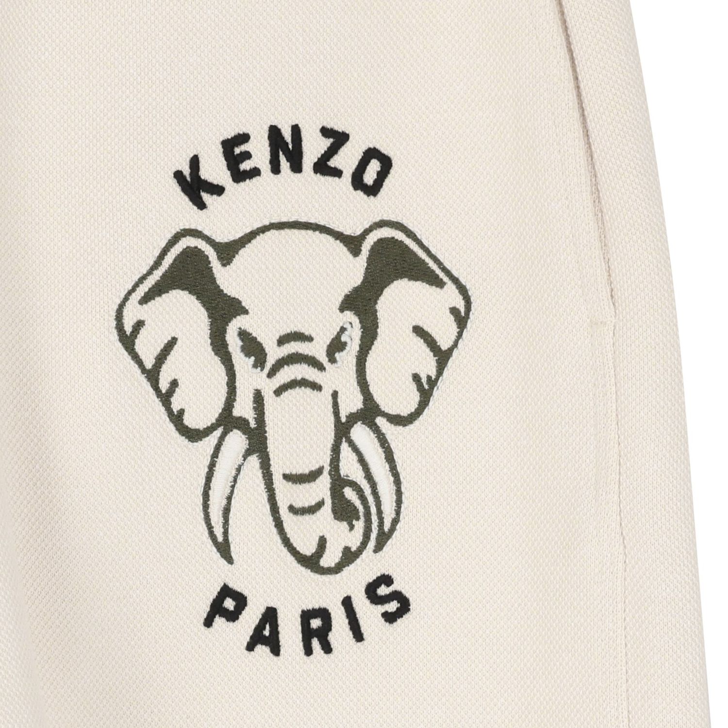 Boys Beige Elephant Logo Tracksuit, 1, hi-res