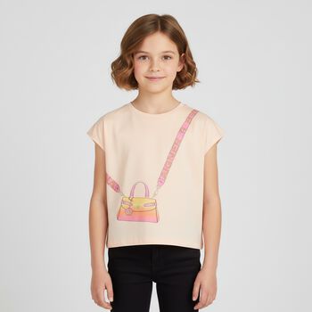 Girls Pink Bag T-Shirt