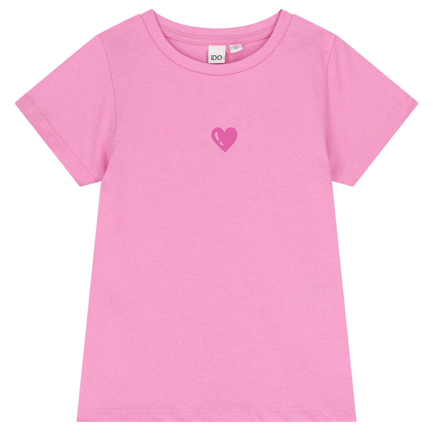 Girls Pink Heart T-Shirt, 1, hi-res