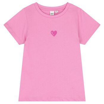 Girls Pink Heart T-Shirt