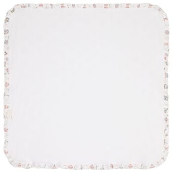 Baby Girls Pink & White Carousel & Hot Air Balloon Blanket