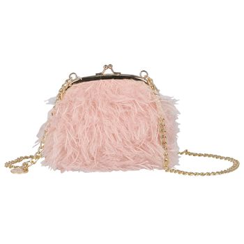 Girls Pink Fringe Handbag