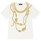 Girls Ivory Logo Chain T-Shirt, 2, hi-res