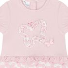 Baby Girls Pink Butterfly Romper, 1, hi-res