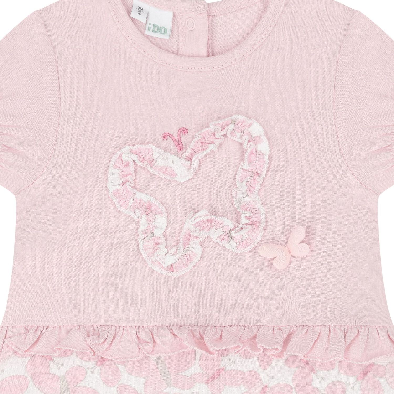 Baby Girls Pink Butterfly Romper, 1, hi-res image number null