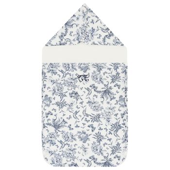 Ivory & Navy Blue Toile De Jouy Baby Nest