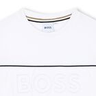 Boys White Logo T-Shirt, 1, hi-res