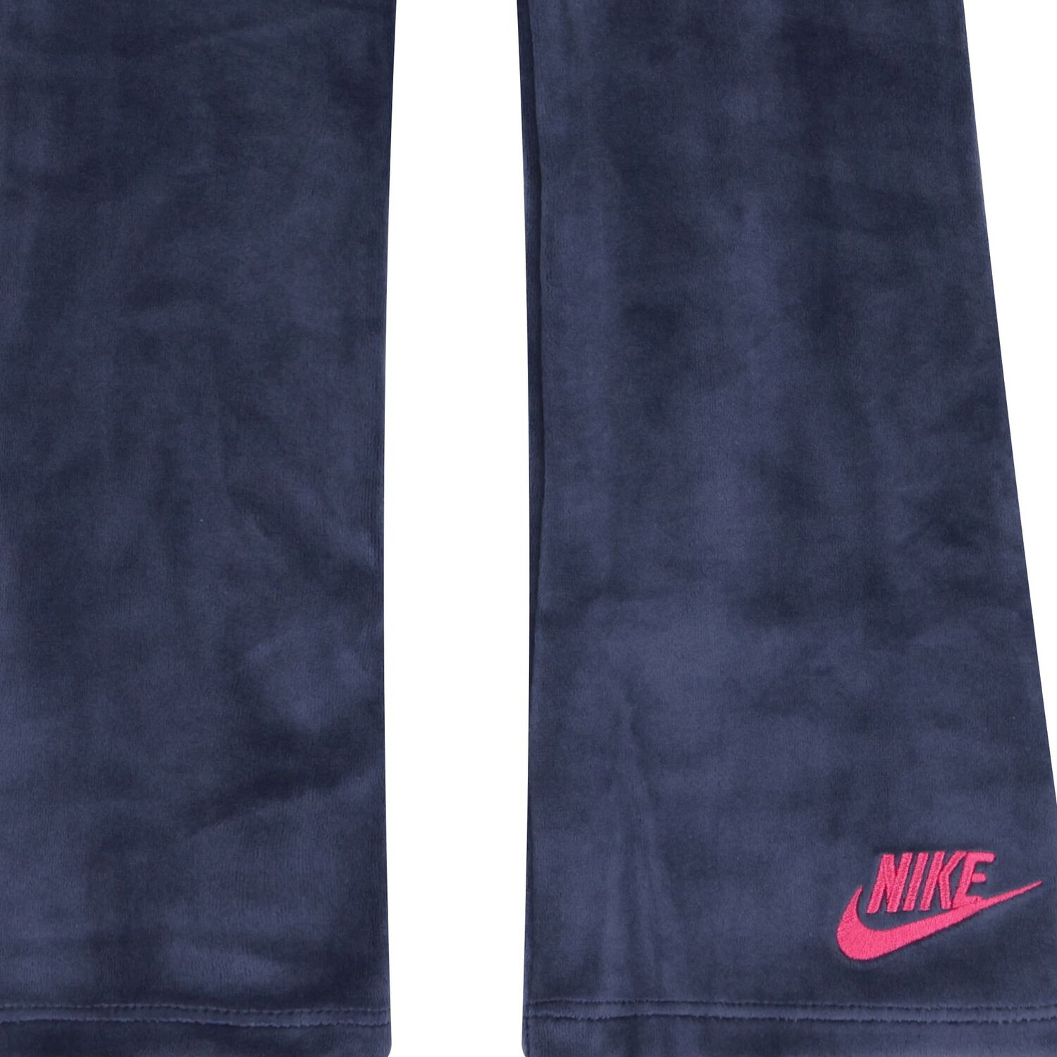 Girls Blue Logo Velour Leggings, 2, hi-res