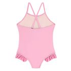 Younger Girls Pink Cherry & Teddy Bear Swimsuit, 1, hi-res