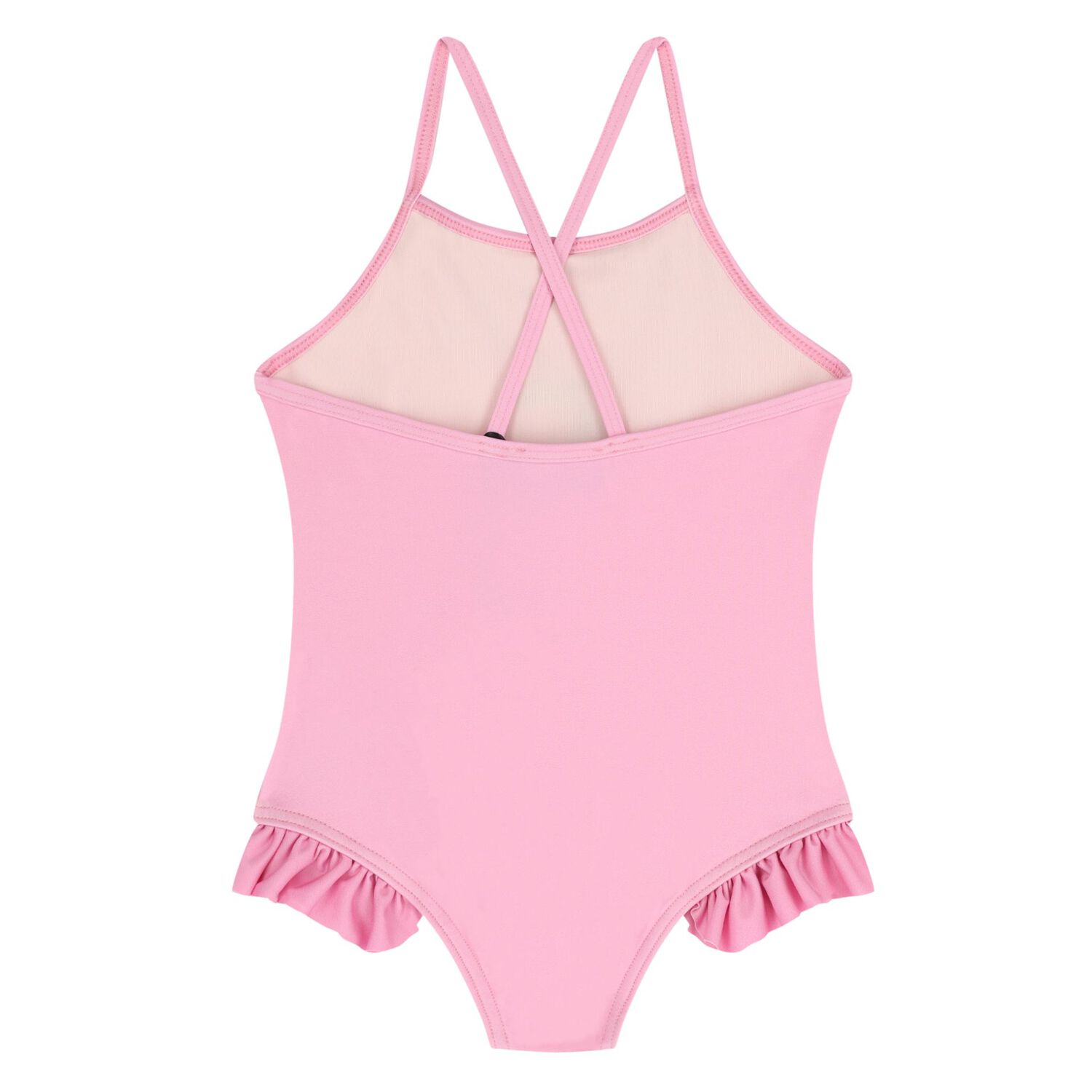 Younger Girls Pink Cherry & Teddy Bear Swimsuit, 1, hi-res