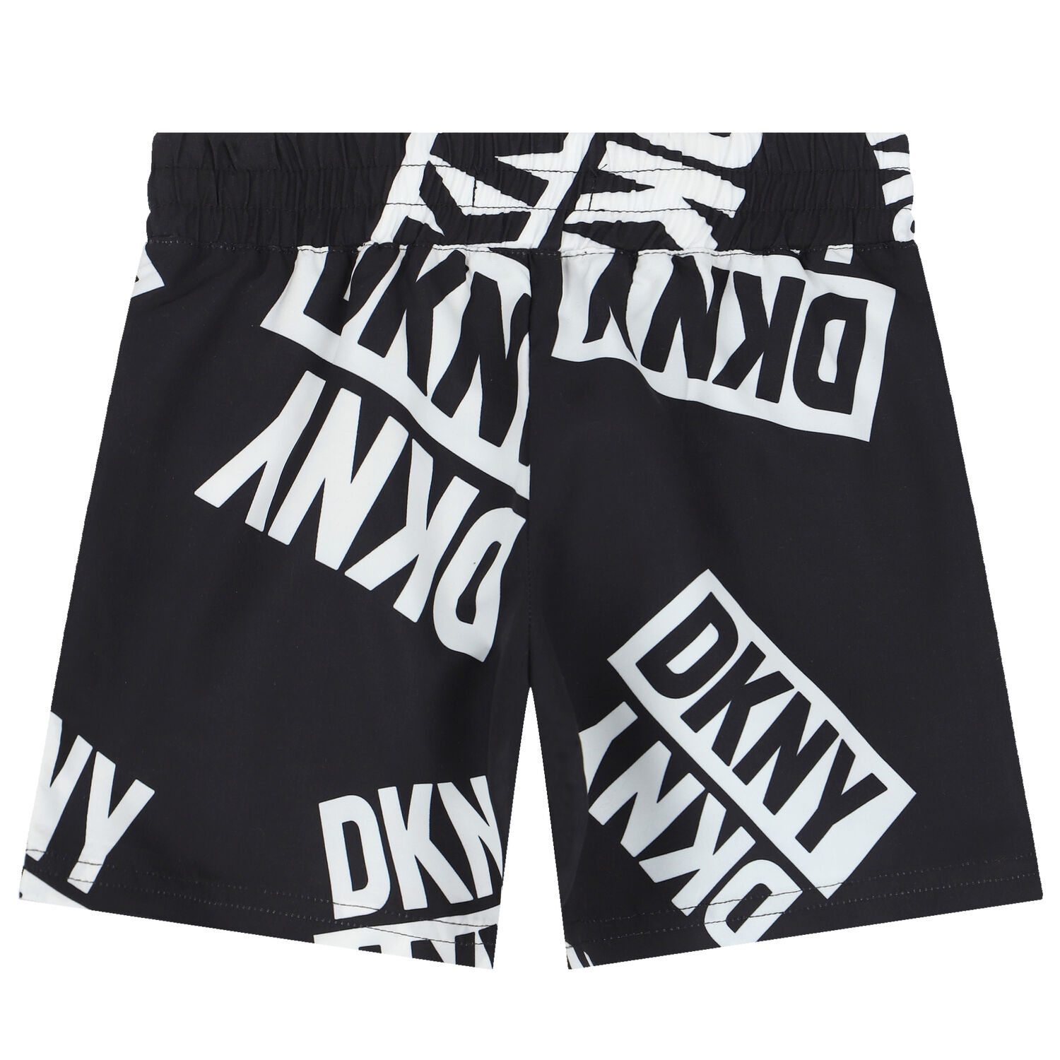 Boys Black & White Logo Swim Shorts, 1, hi-res image number null
