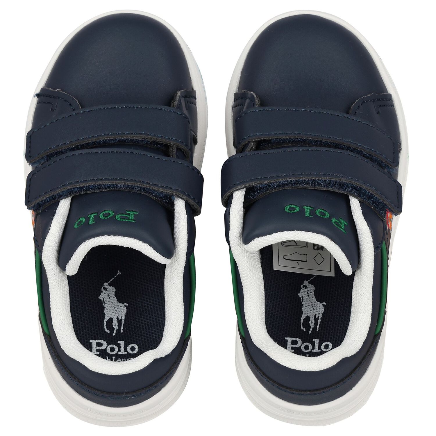 Boys Navy Blue Logo Trainers, 1, hi-res