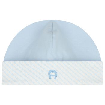 Baby Boys Blue & White Logo Hat