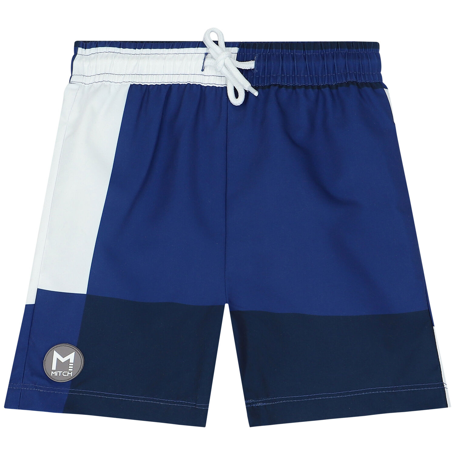Boys Blue Printed Swim Shorts, 1, hi-res