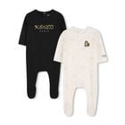 Black & Ivory Tiger Babygrows ( 2 Pack ) , 1, hi-res