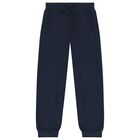 Boys White, Grey & Navy Blue Tracksuit Set (3 Piece), 2, hi-res