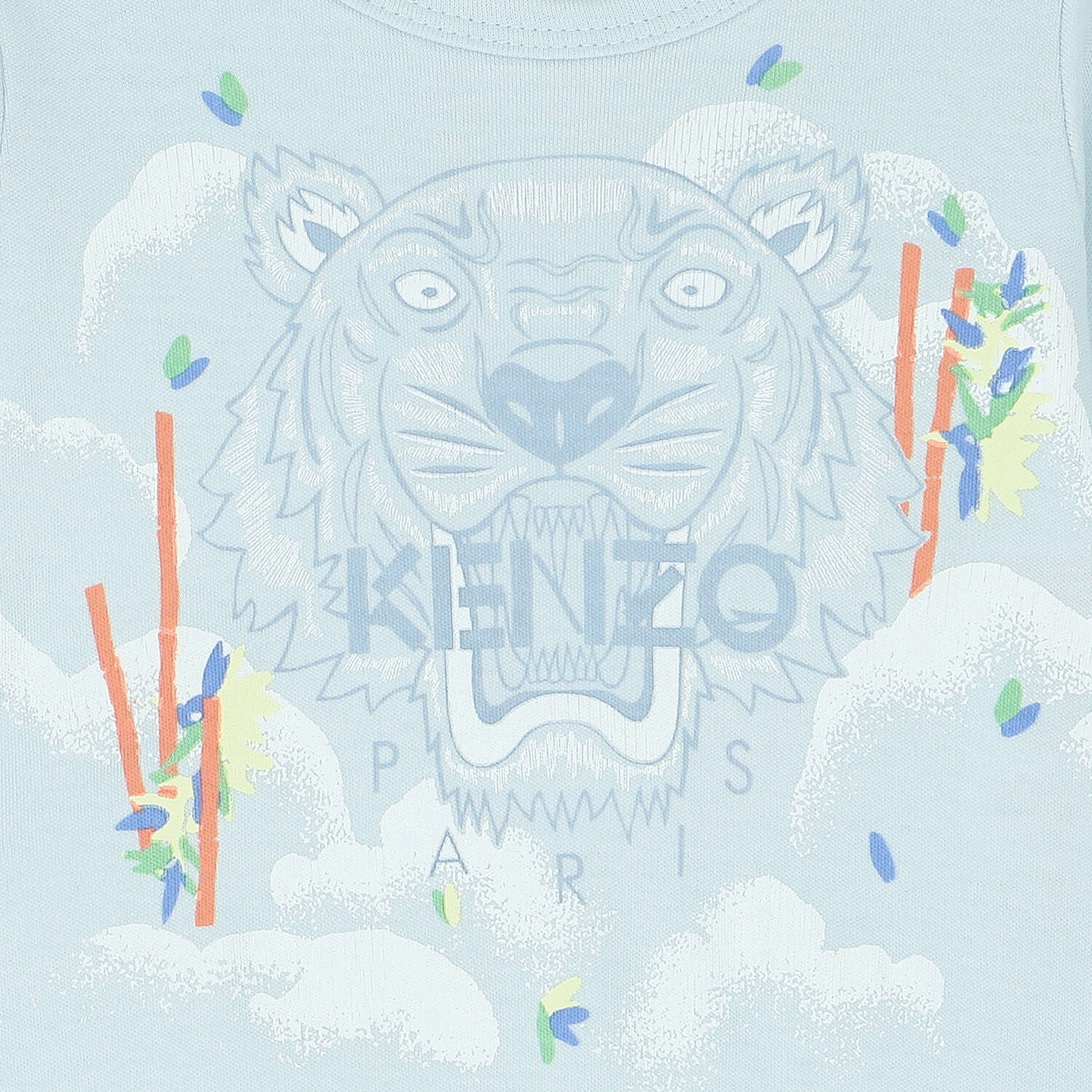 Baby Boys Blue Tiger Logo Babygrow, 1, hi-res