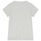 Girls Grey Logo T-Shirt, 2, hi-res