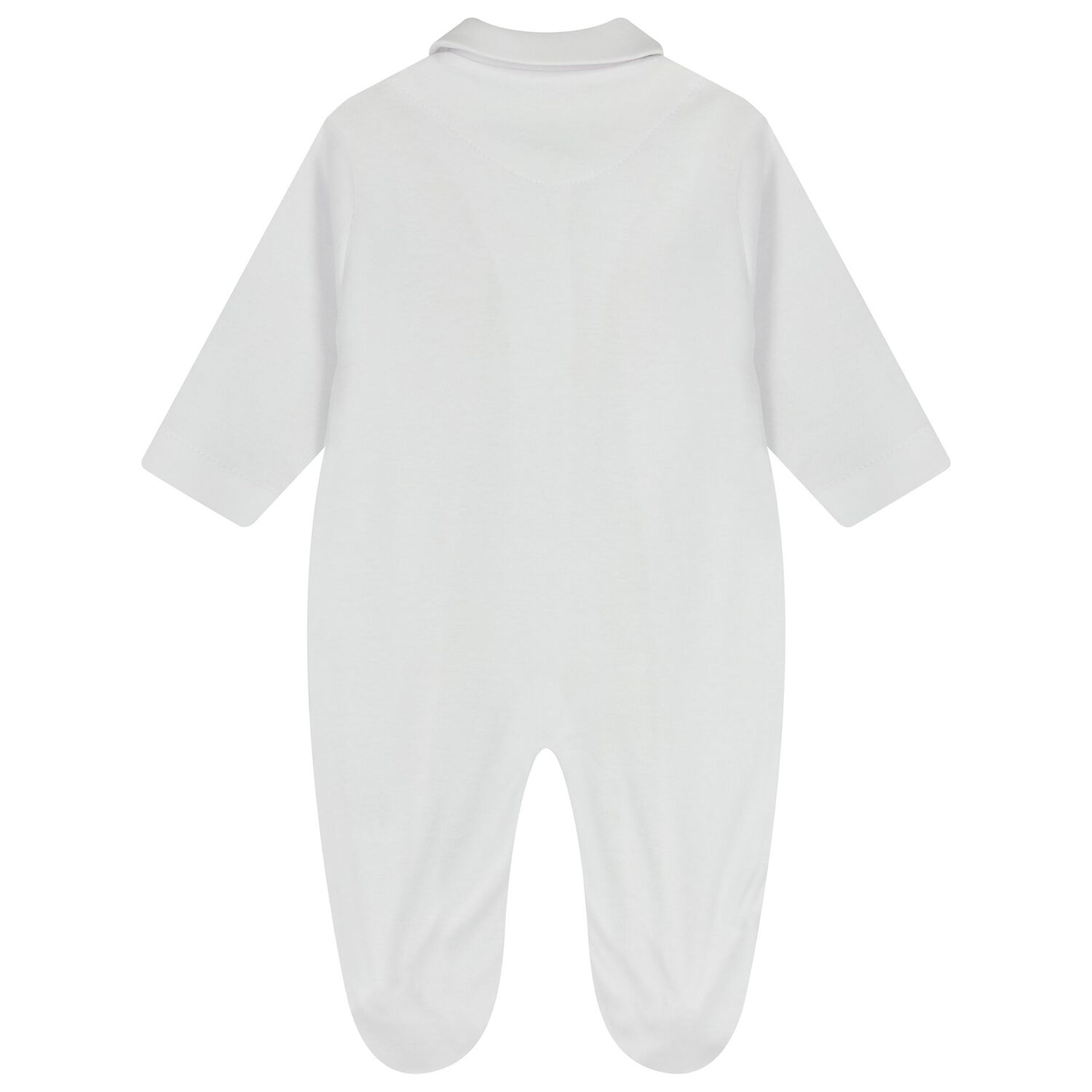 Baby Girls White Floral Babygrow, 1, hi-res