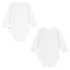 Baby Boys White Logo Bodysuits ( 2-Pack ), 1, hi-res