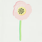 Girls Ivory Flower T-Shirt, 1, hi-res