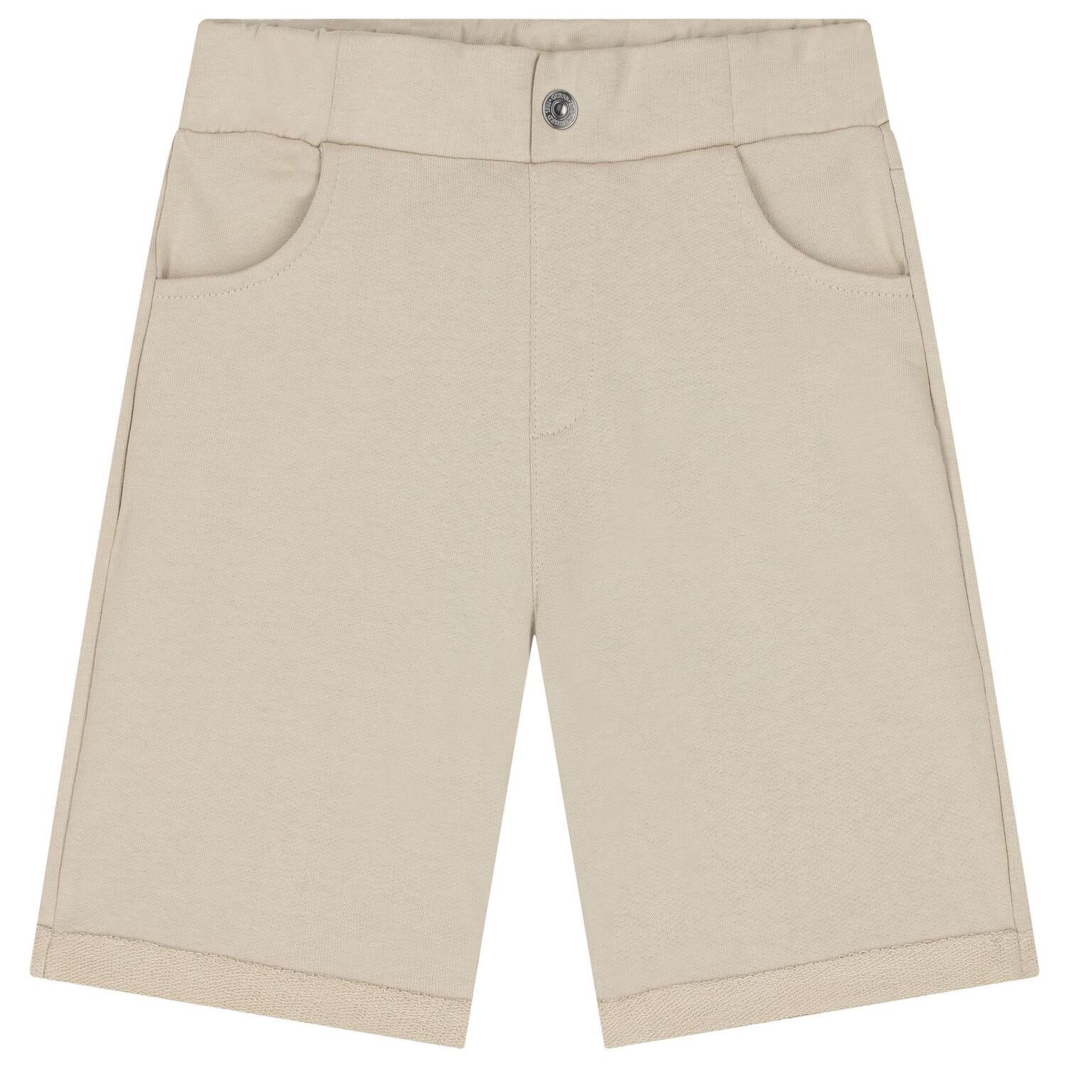 Boys Beige Logo Shorts Set, 1, hi-res