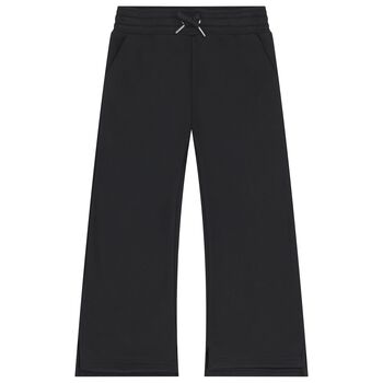 Girls Black Logo Joggers