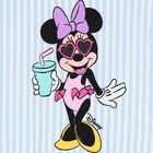 Girls Blue & White Stripe Minnie Mouse Swimsuit, 1, hi-res