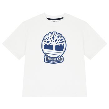 Boys White Logo T-Shirt