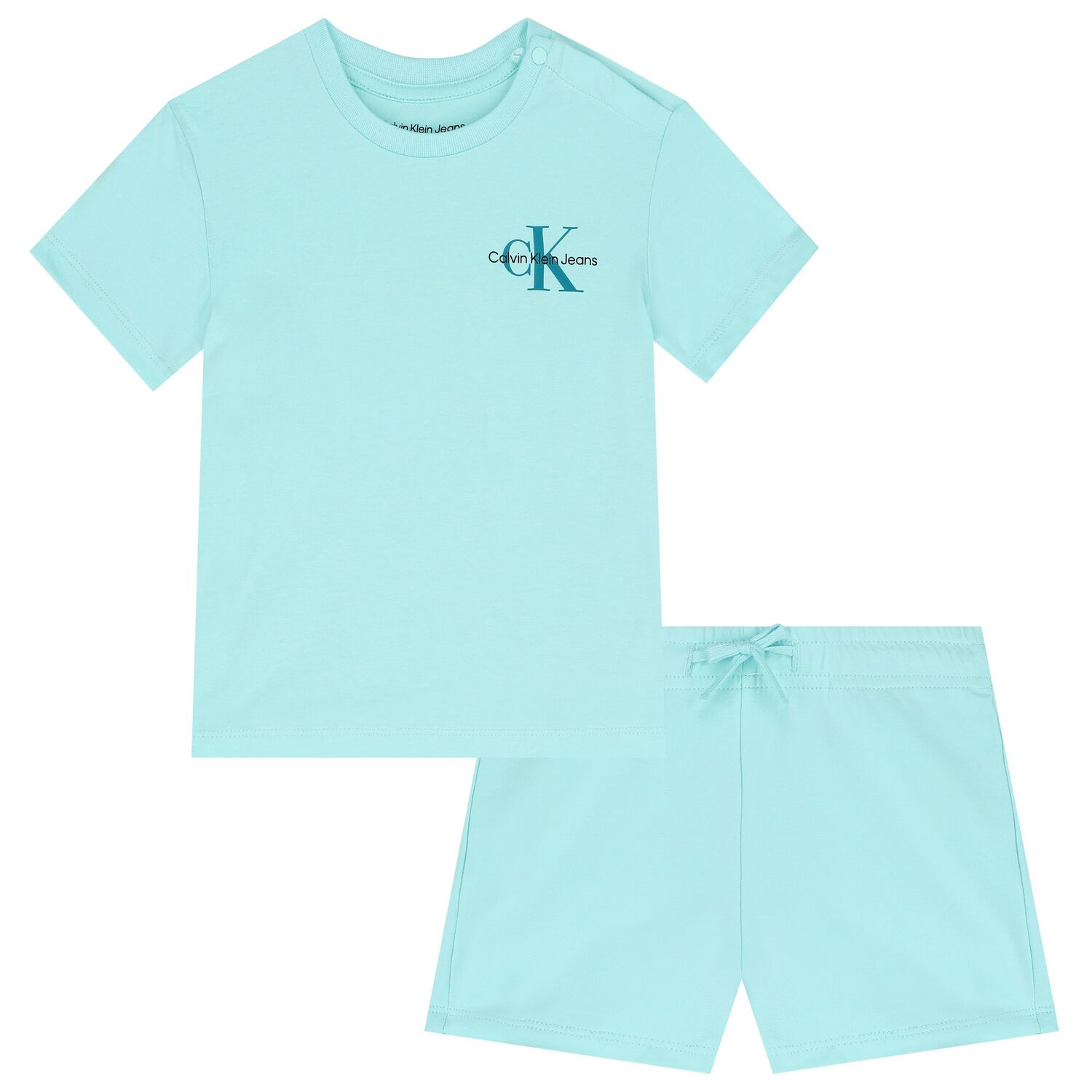 Baby Boys Aqua Logo Shorts Set, 1, hi-res