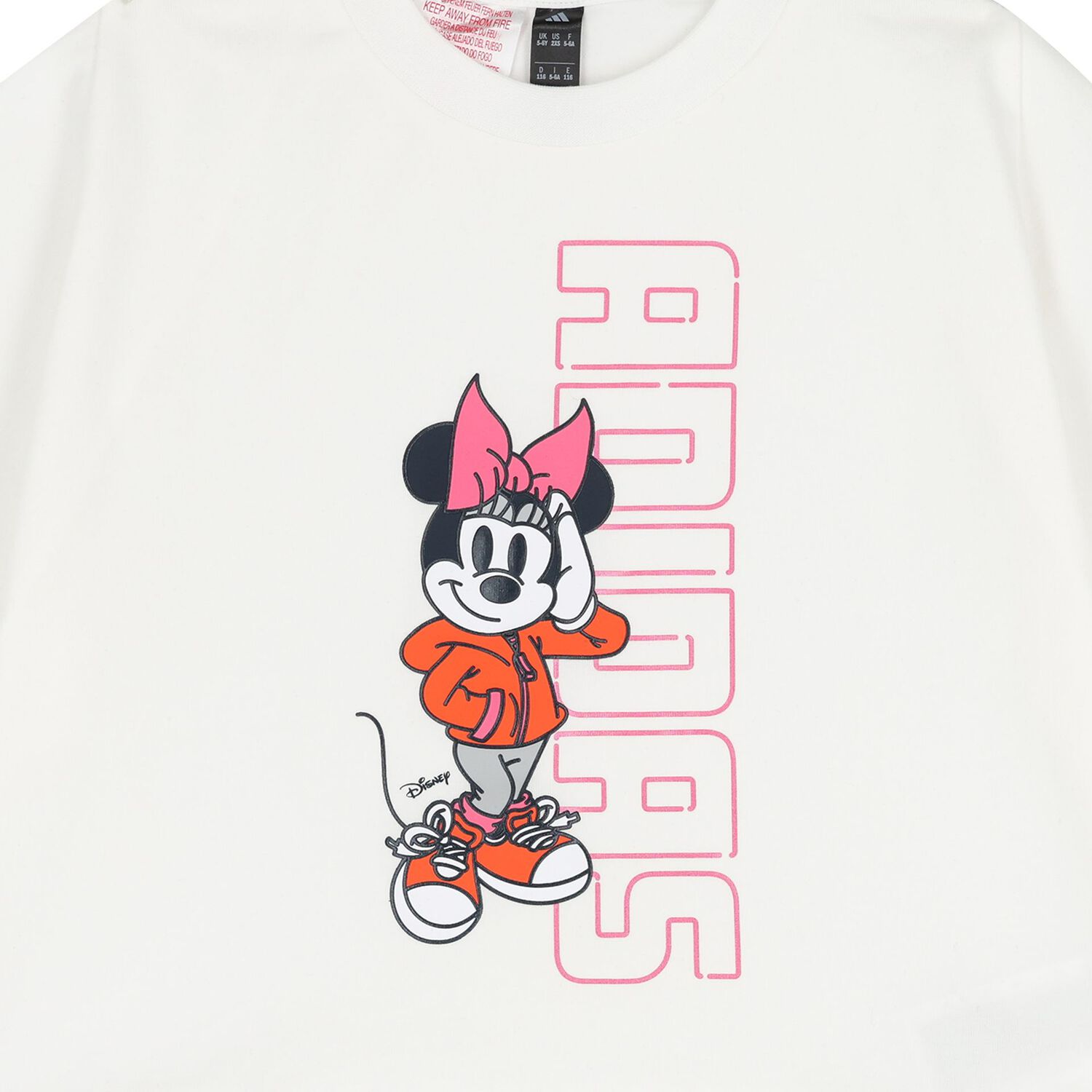 Girls White Disney Logo T-Shirt, 1, hi-res