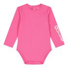 Baby Girls Pink & Blue Dungaree Set, 1, hi-res