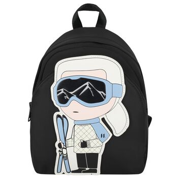 Boys Black Ikonik Karl Backpack ( 27cm )