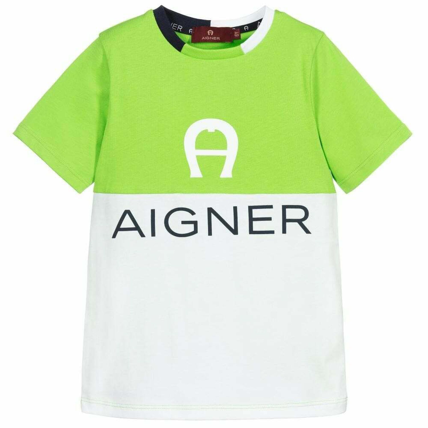 Boys Green & White Logo T-Shirt, 2, hi-res image number null